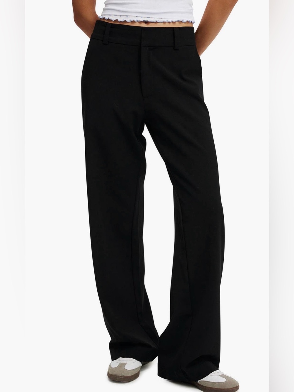 Cotton On Black Luis Suiting Wide Leg Pants
